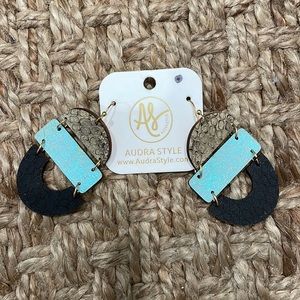 Audra style snake print earrings